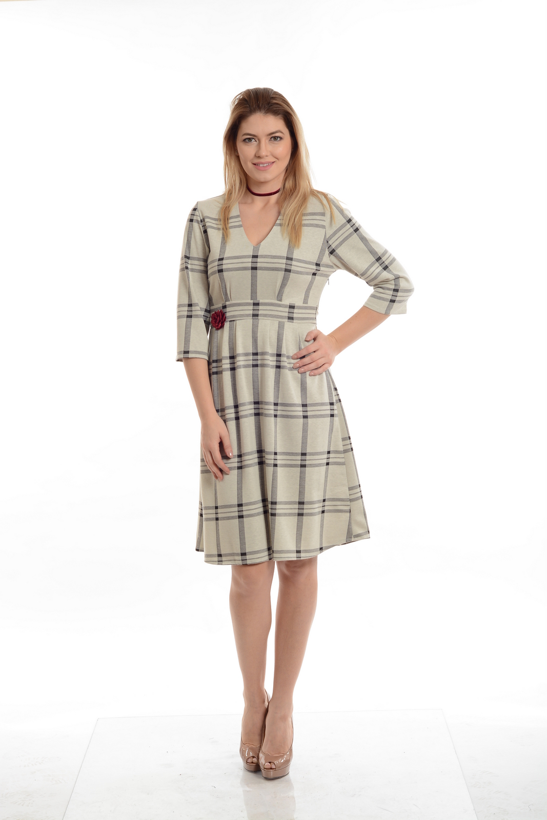 Rochie Dama Office Crem